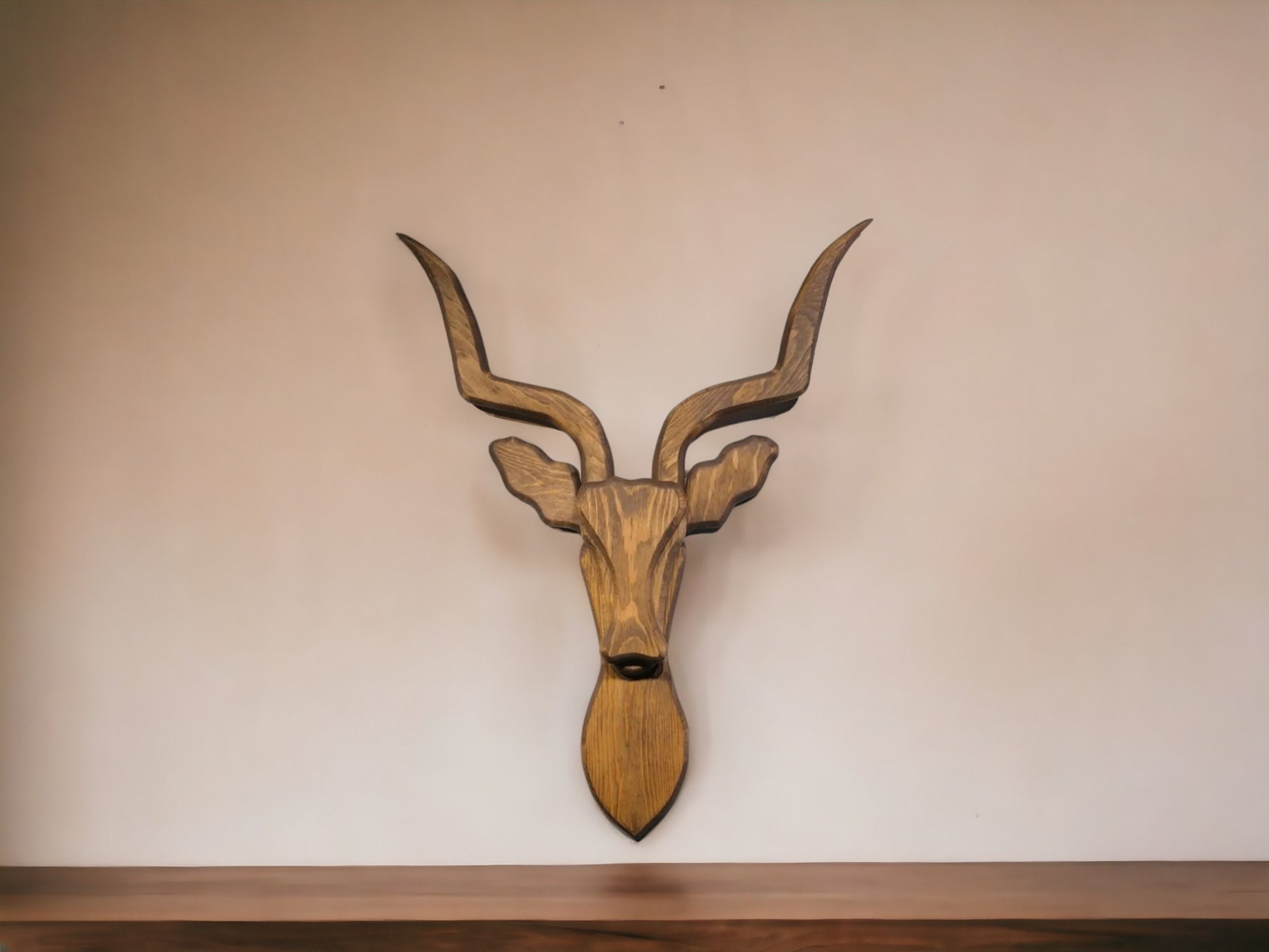 Wooden Bull Head, Decorative Wall Art